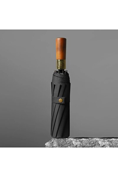 Choice 10 Bone Log Handle Automatic Rain Umbrella, Vintage Style Foldable Uv Protection, for Men and Women...