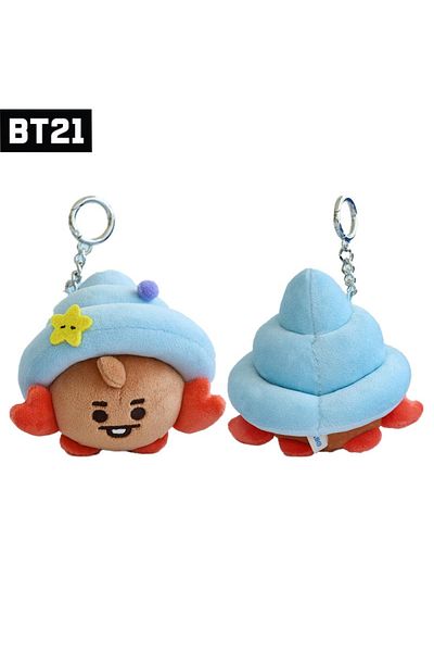 Choice Shooky New 10cm Bt21 Popular Anime Kawaii Cooky Tata Rj Mini Plush Keychain Pendant Ocean Friends Pl