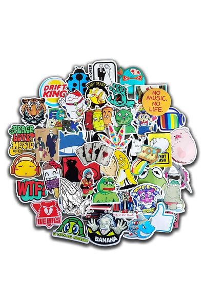 Choice 20pcs 50pcs Cool Classic Random Stickers Car Motorcycle Scooter Car Bike Luggage Phone Skateboard St