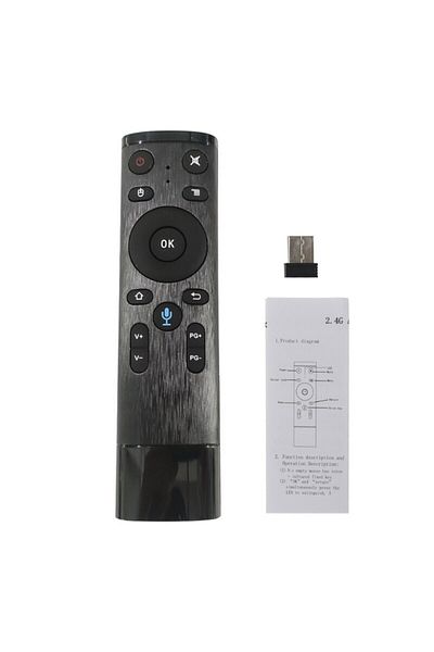 Choice Black Q5 Air Mouse Remote 2.4g Wireless Voice Remote Control For Smart Tv Android Box Projector