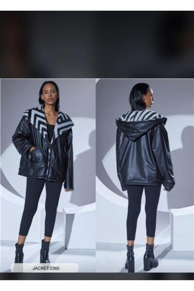 Bade SİYAH KAPŞONLU MONT