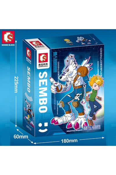 Choice With Box 2 Sembo Block Digimon Adventure Anime Block Action Doll Model Garudamon Metal Greymon Child