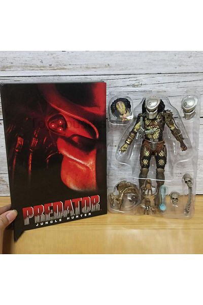Hot Toys مع صندوق Neca Alien Jungle Hunter Predator Action Figure Model Toy Bookstand Brinquedos Collection D
