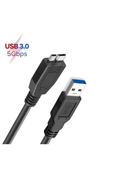 Choice كابل USB أسود بطول 1 متر لمحرك الأقراص الصلبة وكابل USB 3.0 Micro B لمحرك الأقراص الصلبة الخارجي وكابل بيانات USB 3.0 لمحرك الأقراص الصلبة WD Hitach