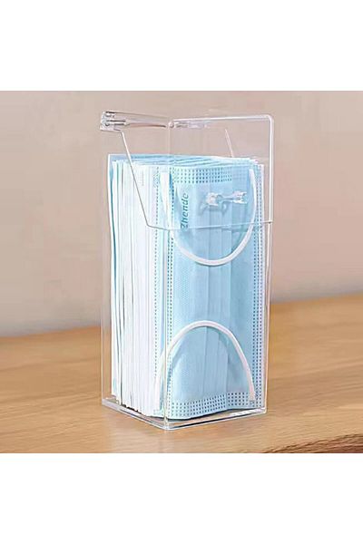 Choice Transparent 1pc Transparent Mask Storage Box With Cover Dust Mouth And Nose Cover Door Desk Entrance