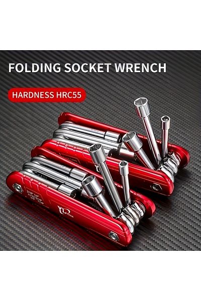 NIUXIANG Socket Wrench Portable Sleeve Tool Combos Set, Folding Socket Wrench, Multifunction Household Tools,