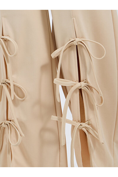 Styli High Rise Split Hem Wide Leg Pants