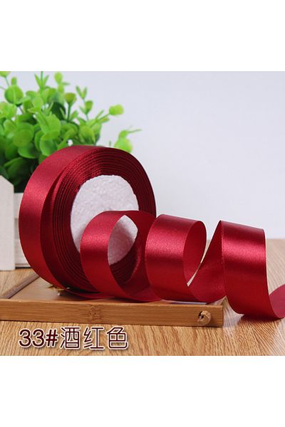 merylover 40mm Wine Red 22meter/roll 6mm 10mm 15mm 20mm 25mm 40mm 50mm Silk Satin Ribbons For Crafts Bow Handm