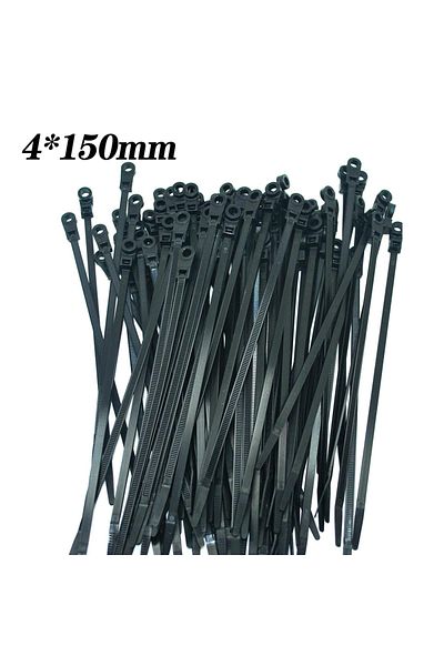 Choice 100pcs Black 100/1000pcs Screw Hole Cable Ties Reusable Fixed Nylon Cable Ties Self-locking Cord Tie