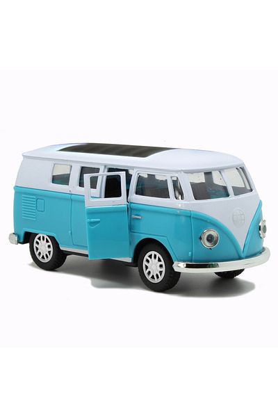 Choice Blue With Box 1:36 Scale Bus Alloy Model Toy With Spring-back Action - Authentic Detail For Endless