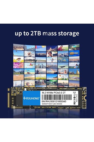 Choice محرك أقراص الحالة الصلبة SSD NVMe M2 من روهونغ بسعة 512 جيجابايت و128 جيجابايت و256 جيجابايت و512 جيجابايت و1 تيرابايت و2 تيرابايت وSSD 2280 M.2 PCIe 3.0