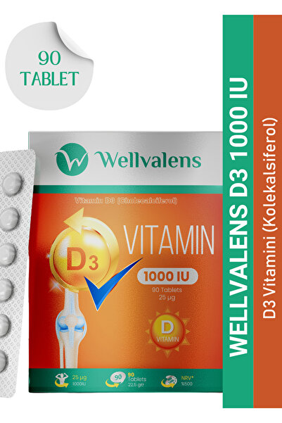 Wellvalens D3 Vitamini 1000IU 90 tablet