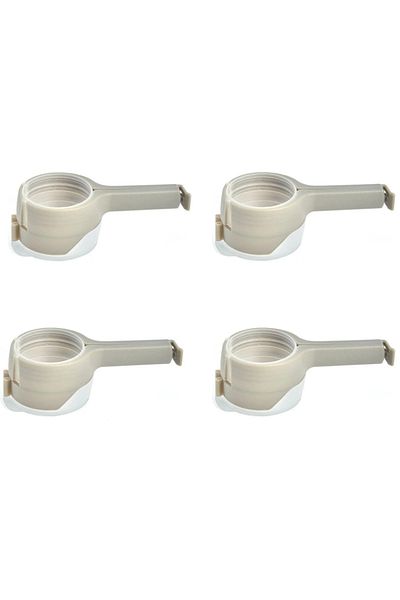 Choice Grey-4pcs Bag Clips For Food Food Storage Sealing Clips With Pour Spouts Kitchen Chip Bag Clips Plas