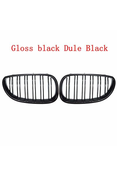 Choice Glossy Black Glossy Black Front Kidney Grille Grill Hood Mesh Double Line Grille For Bmw 5 Series E6