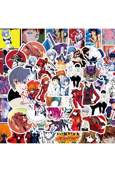 Choice 50pcs 50pcs Neon Genesis Evangelion Anime Stickers Waterproof Sticker Pack Cute Phone Case Kawai Lap