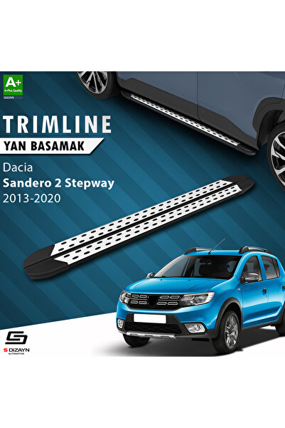 S Dizayn S-dizayn Dacia Sandero 2 Stepway Trimline Gri Yan Basamak 183 Cm 201...