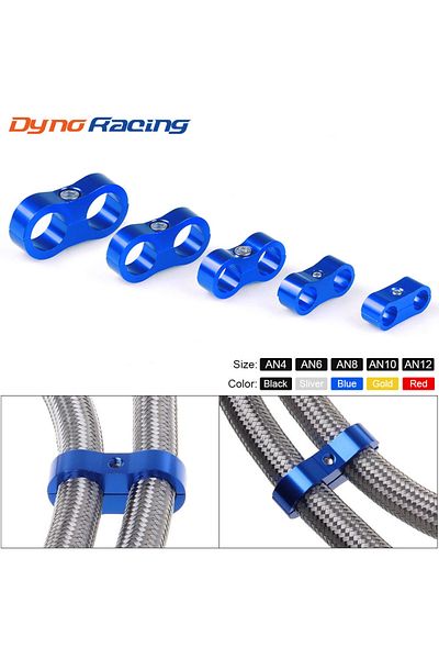 Choice AN4 AN6 AN8 AN10 AN12 Braided Rubber Hose Line Clamp Aluminum Anodized Line Separator Separator D...