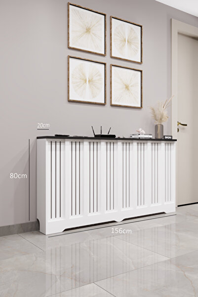 BAGAX Efes Model, Beyaz Üstü Siyah Renk,iç Ölçü 156 Cm Dış Ölçü 160 Cm Petek ...