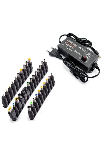 YTDMEN Eu 3v 24v 3a With 34pcs Dc Adjustable Power Supply 220v To 3v-24v 3a With Screen Universal Adapter W