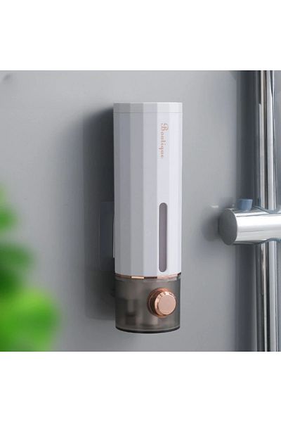 Choice 450ml White Non-perforating Soap Dispenser Hand Sanitizer Wall Hanger Press Dispenser Home Hotel Sho