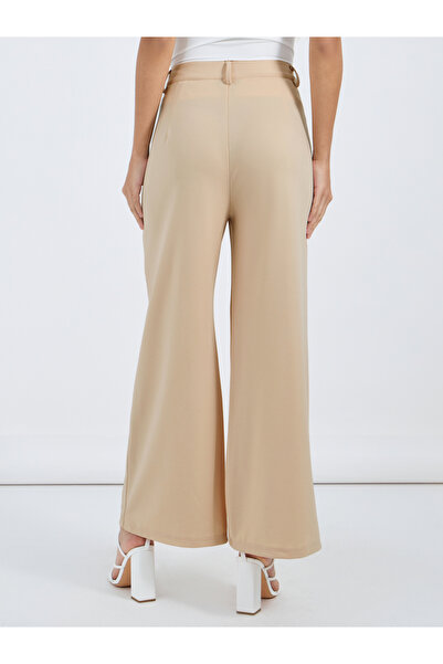 Styli High Rise Split Hem Wide Leg Pants