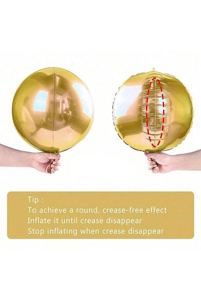 Choice 4D Foil Balloons, Holographic Round Balloons for Birthday, Bachelor Party, Wedding and Christmas ...