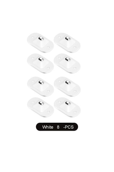 Choice White-8pcs Self Adhesive Caster Mini Swivel Wheels Stainless Steel Universal 360 Degree Rotation Pul