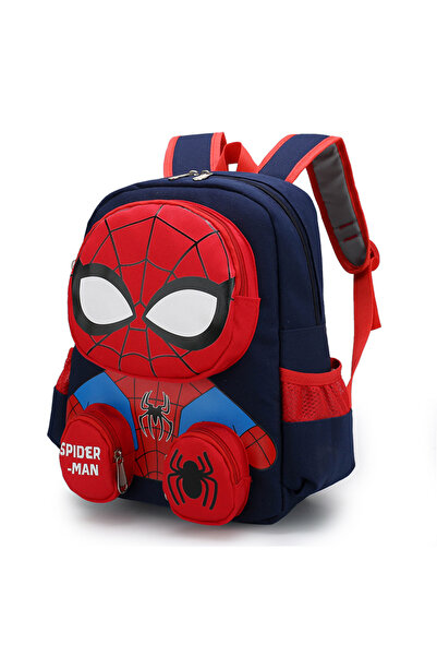 Choice حقيبة ظهر سبايدرمان البحرية، حقيبة مدرسية للطلاب، حقيبة ظهر ثلاثية الأ...