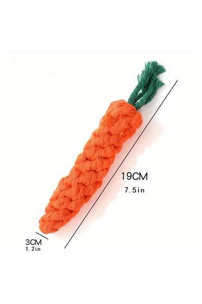 Choice Radish 1pc Dog Toy Carrot Knot Rope Ball Cotton Rope Dumbbell Puppy Cleaning Teeth Chew Toy Durable