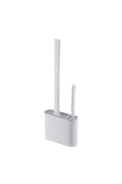 Choice Grey Wall Hanging Toilet Cleaning Wc Brush Holder Long Handled Silicone Water Proof Quick Drying Sof