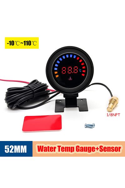 MAIMEIMI Bg0023 52mm Auto Water Temperature Meter Universal Lcd Digital Thermometer Indicator With Water Tem