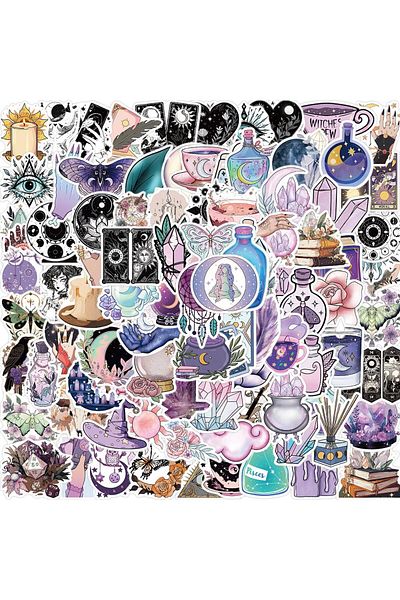 Choice 100pcs 50/100pcs Witchy Magic Girls Stickers For Party Gift Skateboard Motorcycle Scrapbooking Lapto