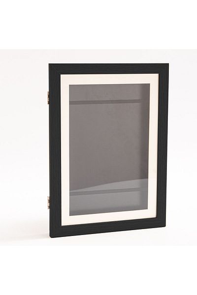 Choice Black Frame Wood Flap Art Frames Magnetic A4 Photo Frame Framed Picture Diy Children's Exhibition Of