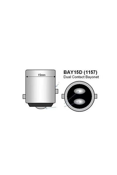 Choice قطعتان باللون الأحمر - bay15d-p21 5 وات Py21w Ba15s P21w Led 1156 Bau15s لمبة 3030smd Canbus 1157 Led Bay15d P21/5 وات C