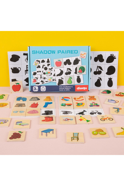 Choice لعبة مونتيسوري الخشبية للأطفال، لعبة البحث عن شكل حيوان فاكهة ظل مطابق...