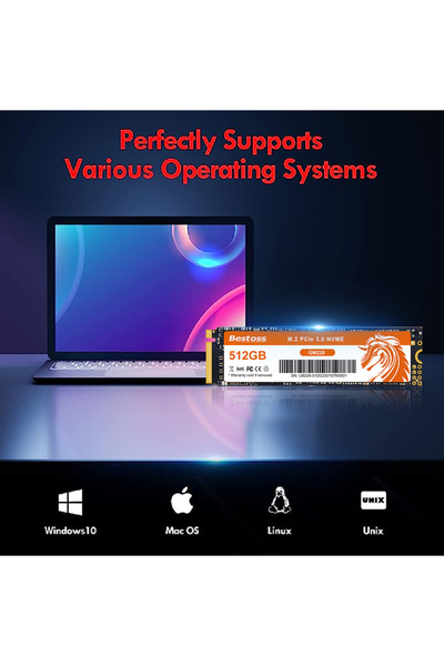 Choice قرص صلب داخلي Bestoss Nvme M2 SSD بسعة 1 تيرابايت وذاكرة 256 جيجابايت لجهاز كمبيوتر ألعاب DIY