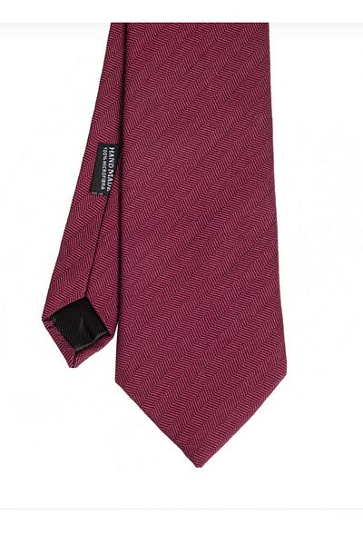 CROATE Burgundy Soft Cotton Fabric Tie