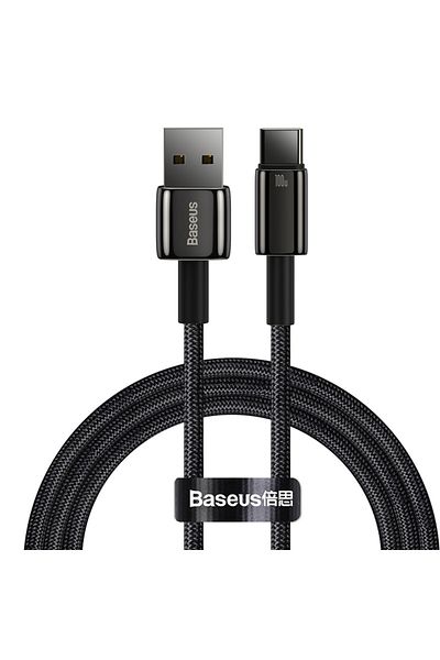 Baseus 2m black Baseus 100W USB Type C Cable For Samsung Pro Fast Charging Wire USB-C Charger Data Cord Fo