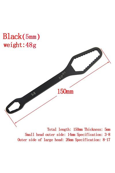 Choice Black 8 To 22 Black Multifunctional Double End Box Wrench Hexagon Double End Solid Wrench Screw And