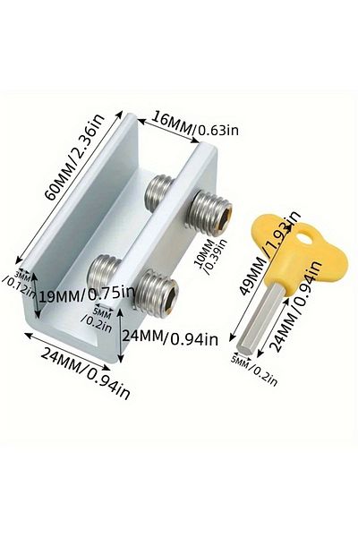 Choice Two Holes Sliding Sash Stopper Cabinet Locks Straps Doors Security Anti-theft Lock Window Sliding Do