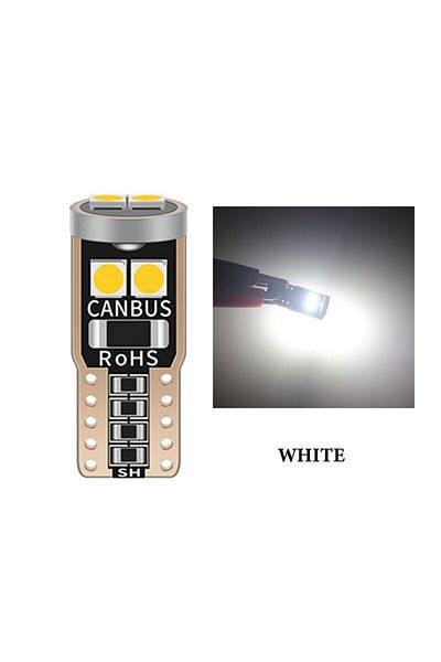 Choice 10 قطع T10 أبيض 10 قطع T10 W5w 3030 6smd مصابيح LED فائقة السطوع لوقوف السيارات Wy5w مصابيح إسفين تلقائية Sid