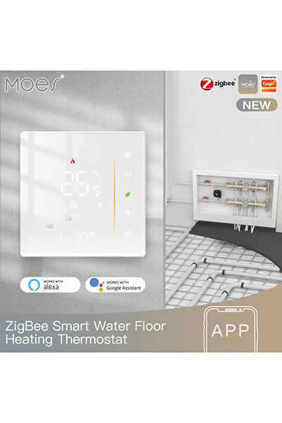 MOES منظم حرارة زيجبي أبيض لتسخين المياه وتدفئة الأرضية بالماء/الكهرباء