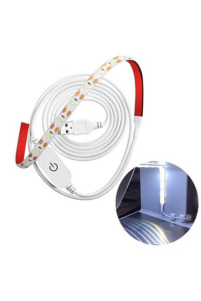Choice White Light 2m 1m/2m/3m Led Sewing Machine Light Strip Waterproof Smd 2835 White Usb 5v Powered With