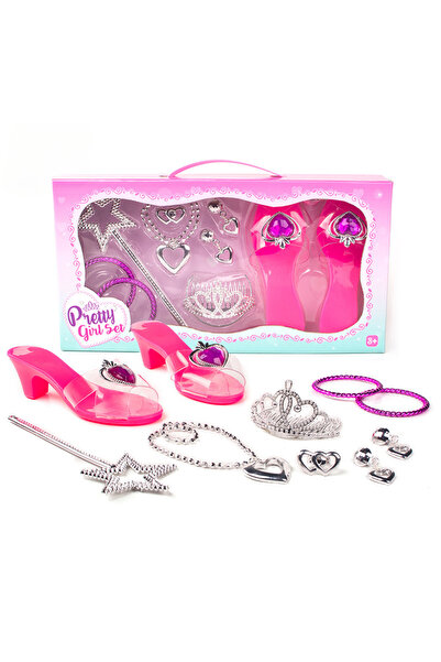 Choice مجموعة ألعاب المجوهرات للبنات 8140-2، أحذية من الكريستال، قلادة، تاج، ...