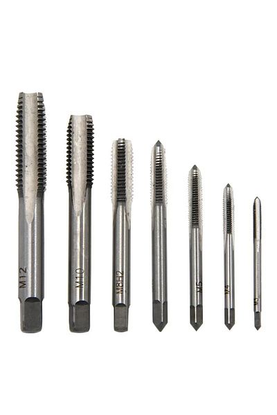 Choice 7pc Hand Tap Set 7pc M3-m12 Hand Tap Square Shank Pointed Straight Groove Thread Tapping Internal Th