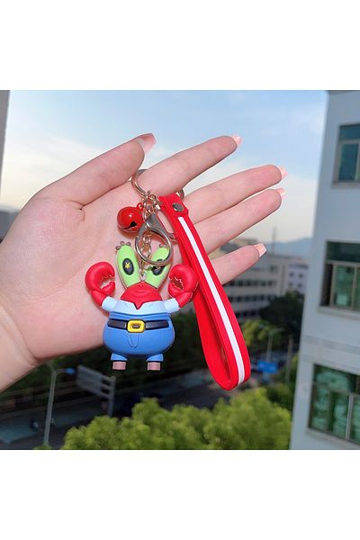 Choice 1 Spongebob Creative Cute Soft Plastic Doll Pvc Keychain Car Keychain Pendant Small Gift Doll Machin