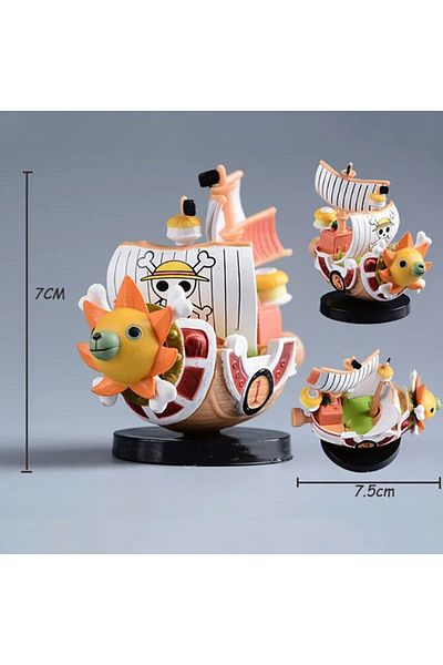 Choice 1pcs New One Piece Ship Figure Luffy Model Toy Peripheral Super Cute Mini Boat Assembled Model One P