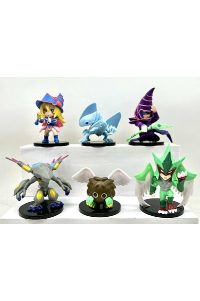 Choice Pack By Bag 01 6pcs/set Yu-gi-oh! Yami Yugi Muto Black Pvc Figure Model Toy