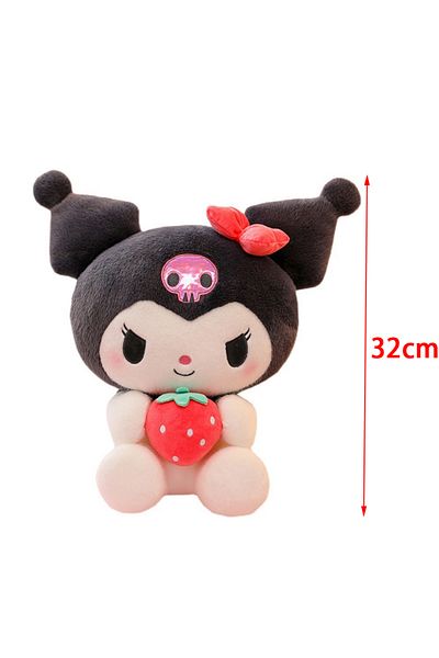 Choice 32cm Kuromi 32-25cm Sanrio Kuromi My Melody Strawberry Series Plush Animal Doll Cartoon Cute Plush P