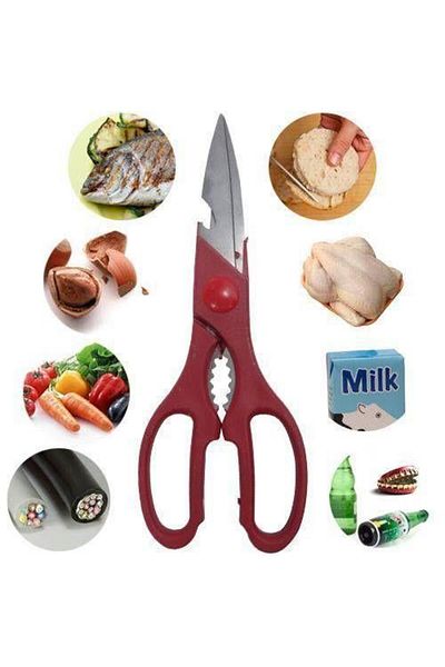 RAMDET Kitchen Shears Fish Meat Vegetable Shears Multipurpose Multifunctional Practical Kitchen Shears Opener Knife